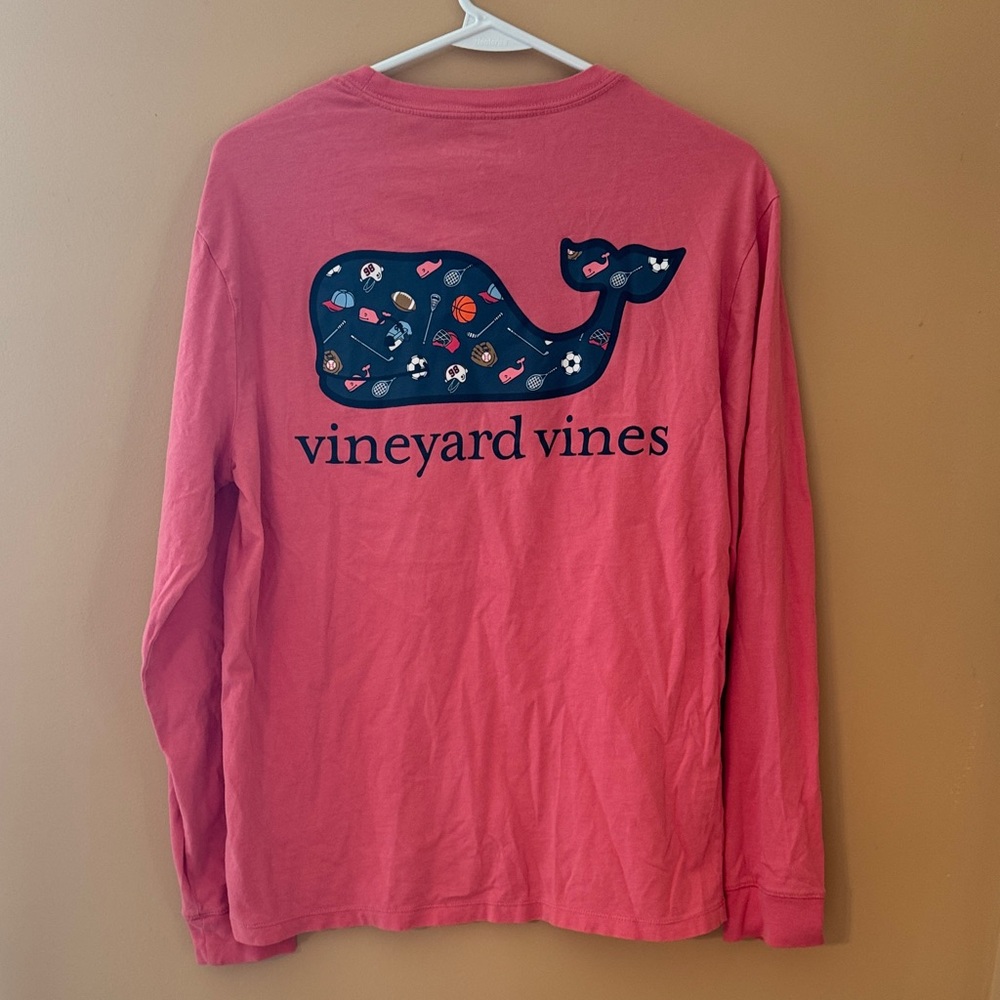 Vineyard Vines Men's Pink Long Sleeve Shirt